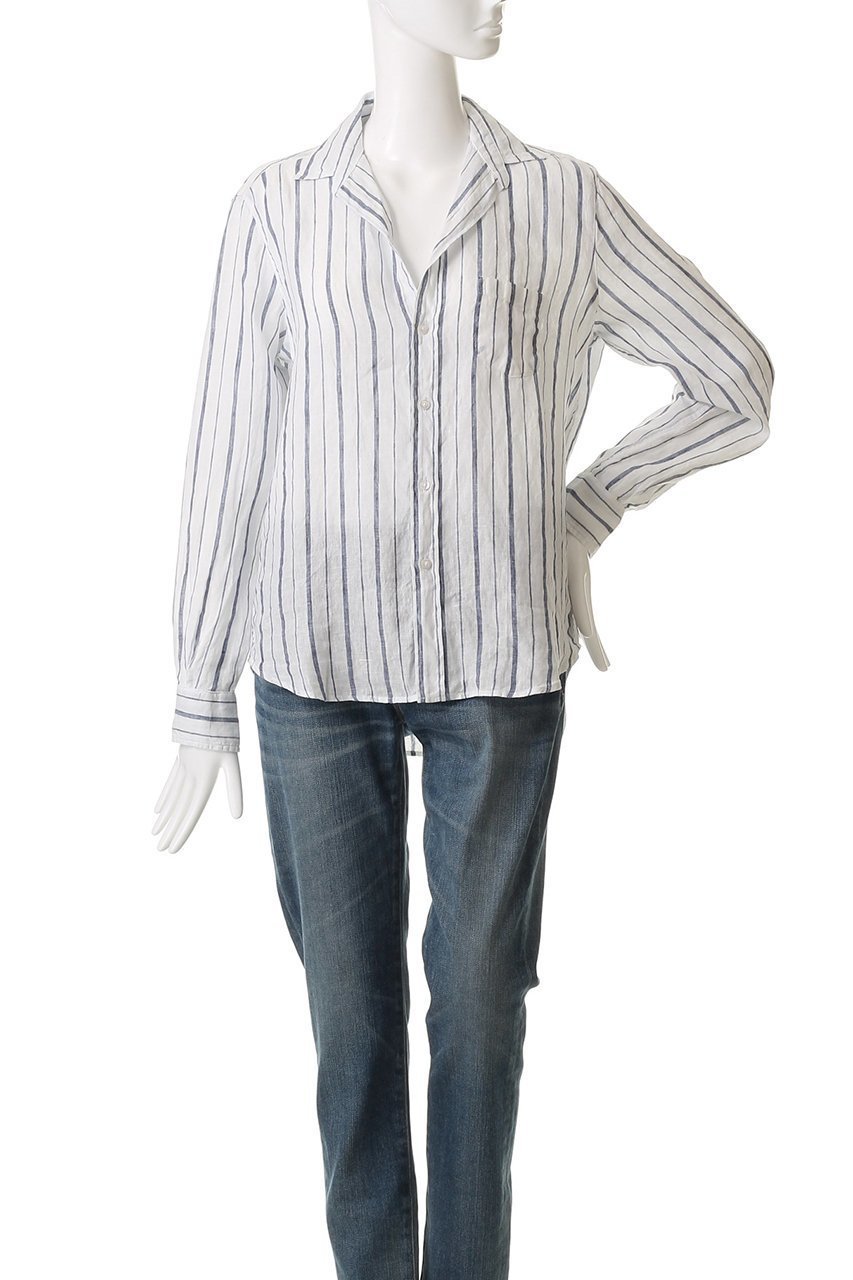 【フランク&アイリーン/Frank&Eileen】のEILEEN イタリアンリネン ストライプシャツ 人気、トレンドファッション・服の通販 founy(ファニー) 　ファッション　Fashion　レディースファッション　Ladies' Fashion Online　トップス・カットソー　Cut & Sew Tops　シャツ/ブラウス　Elegant Blouses & Button-Ups　ストライプ　Stripe　スリーブ　Sleeve　デニム　Denim　リネン　Linen　リラックス　Relax　ロング　Long　エレガント 上品　Elegant　NEW・新作・新着・新入荷　New Arrivals　other-2|ID: prp329100004599394 ipo3291000000032694864