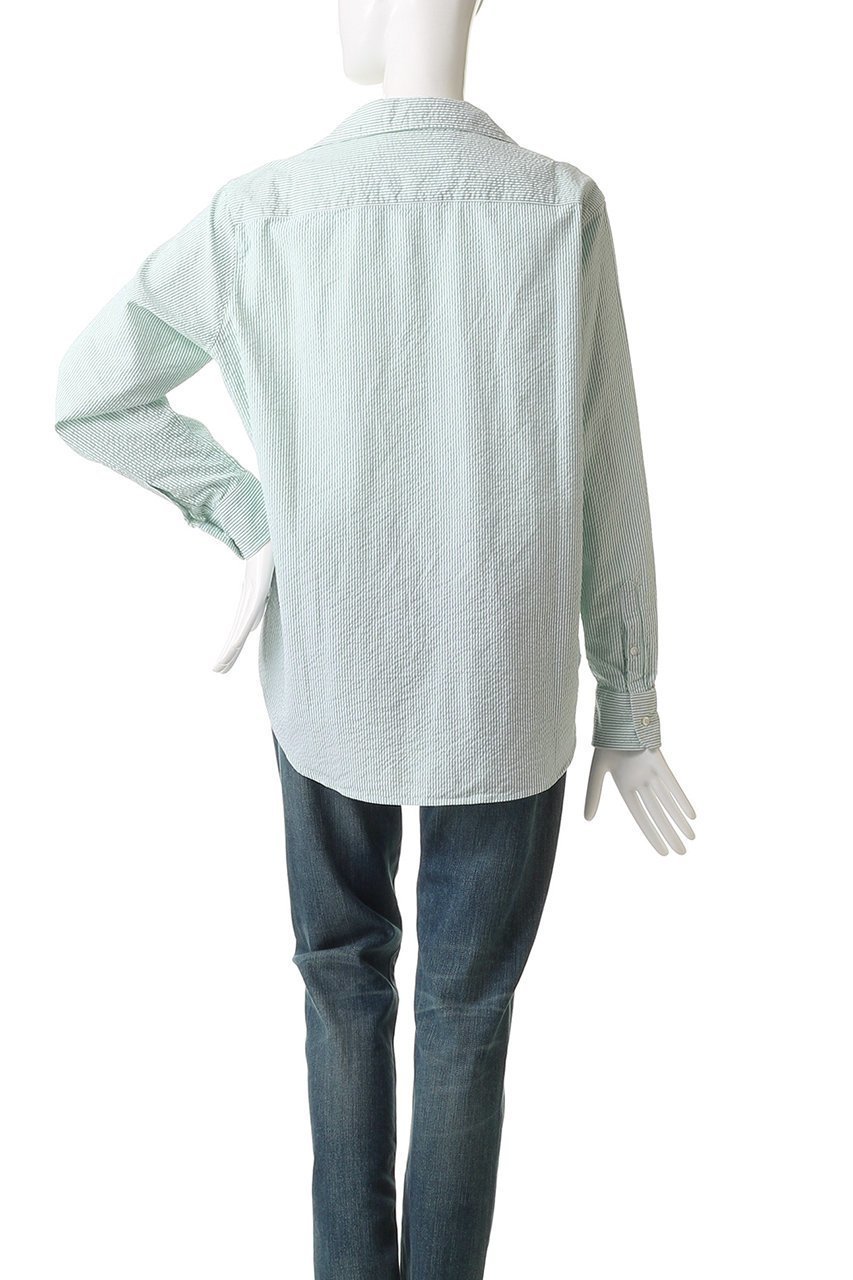 【フランク&アイリーン/Frank&Eileen】のEILEEN イタリアンコットン グリーンストライプシャツ 人気、トレンドファッション・服の通販 founy(ファニー) 　ファッション　Fashion　レディースファッション　Ladies' Fashion Online　トップス・カットソー　Cut & Sew Tops　シャツ/ブラウス　Elegant Blouses & Button-Ups　ストライプ　Stripe　スリーブ　Sleeve　ロング　Long　NEW・新作・新着・新入荷　New Arrivals　other-4|ID: prp329100004599396 ipo3291000000032694878