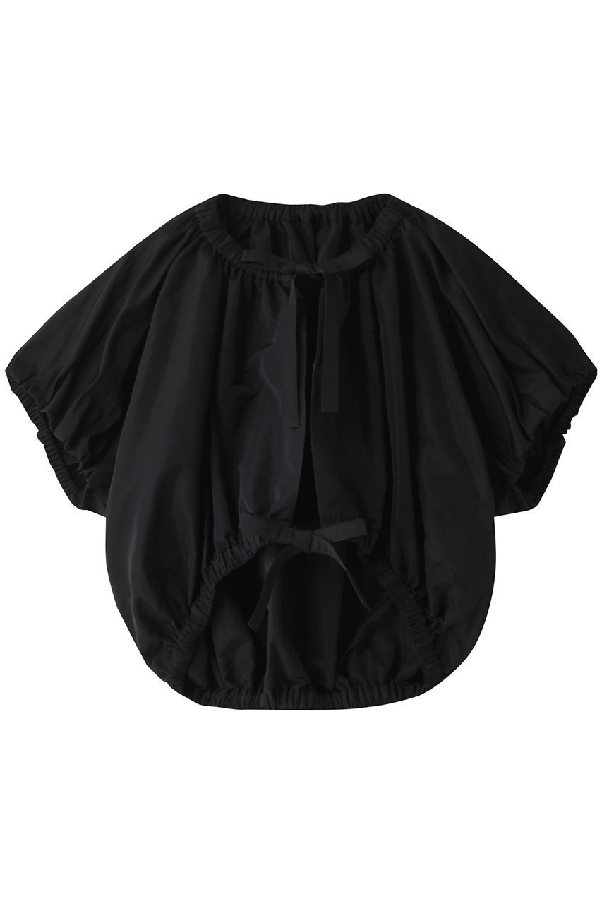 【プレインピープル/PLAIN PEOPLE】のタフタギャザージャケット インテリア・キッズ・メンズ・レディースファッション・服の通販 founy(ファニー) 　ファッション　Fashion　レディースファッション　Ladies' Fashion Online　アウター　Coat Outerwear　ジャケット　Jackets　インナー　Inner　ギャザー　Gather　コンパクト　Compact　ジャケット　Jacket　スリーブ　Sleeve　タフタ　Taffeta　リボン　Ribbon　ブラック|ID: prp329100004599398 ipo3291000000032694910