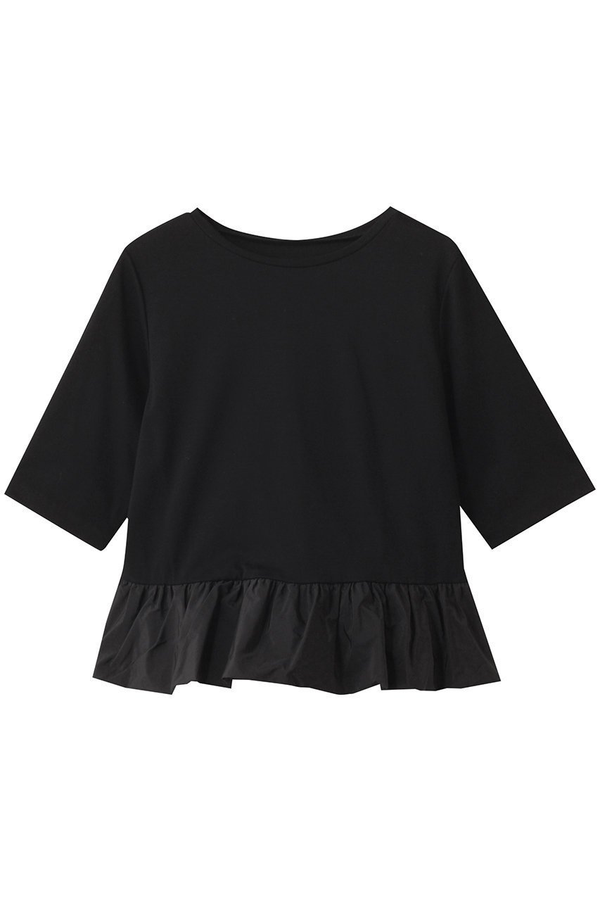 【アナイ/ANAYI】のライトポンチペプラム5分袖プルオーバー インテリア・キッズ・メンズ・レディースファッション・服の通販 founy(ファニー) 　ファッション　Fashion　レディースファッション　Ladies' Fashion Online　トップス・カットソー　Cut & Sew Tops　シャツ/ブラウス　Elegant Blouses & Button-Ups　ロング / Tシャツ　Longline T-Shirts & Tees　プルオーバー　Pullovers　カットソー　Tops & T-Shirts　2025年　2025　2025-2026秋冬・A/W　2025–2026 Fall/Winter Fashion A/W　ショート　Short　スラックス　Slacks　スリーブ　Sleeve　デニム　Denim　ハーフ　Half　フェミニン　Feminine　プレーン　Plane　ペプラム　Peplum　A/W・秋冬　Aw・Autumn/Winter・Fw・Fall-Winter　ブラック|ID: prp329100004599399 ipo3291000000032694917