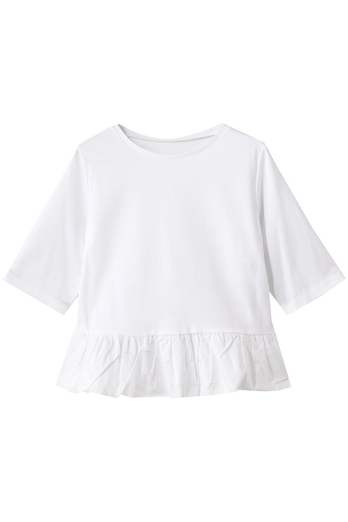 【アナイ/ANAYI】のライトポンチペプラム5分袖プルオーバー インテリア・キッズ・メンズ・レディースファッション・服の通販 founy(ファニー) https://founy.com/ ファッション Fashion レディースファッション Fashion for Women トップス・カットソー Cut & Sew Tops シャツ・ブラウス・オフィスカジュアル Elegant Blouses & Button-Ups ロングTシャツ・Tシャツ Longline T-Shirts & Tees カジュアルプルオーバー・ニットトップス Pullovers & Knit Tops / Casual Pullovers カットソー・ベーシックTシャツ Cut-and-Sewn Tops / Stretch Tees & Basics ショート Short, Short Length スラックス Slacks, Dress Pants スリーブ Sleeve, Long Sleeve / Short Sleeve デニム Denim, Jeans Material ハーフ Half, Half-Length フェミニン Feminine, Girly プレーン Plain, Simple ペプラム Peplum, Flared Hem |ID: prp329100004599399 ipo3291000000035613833