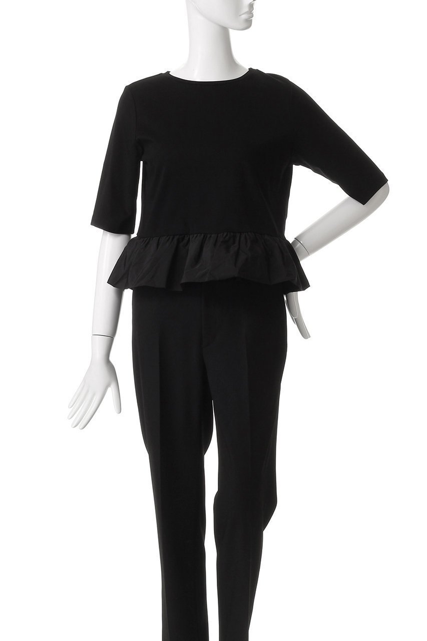 【アナイ/ANAYI】のライトポンチペプラム5分袖プルオーバー 人気、トレンドファッション・服の通販 founy(ファニー) 　ファッション　Fashion　レディースファッション　Fashion for Women　トップス・カットソー　Cut & Sew Tops　シャツ・ブラウス・オフィスカジュアル　Elegant Blouses & Button-Ups　ロングTシャツ・Tシャツ　Longline T-Shirts & Tees　カジュアルプルオーバー・ニットトップス　Pullovers & Knit Tops / Casual Pullovers　カットソー・ベーシックTシャツ　Cut-and-Sewn Tops / Stretch Tees & Basics　ショート　Short, Short Length　スラックス　Slacks, Dress Pants　スリーブ　Sleeve, Long Sleeve / Short Sleeve　デニム　Denim, Jeans Material　ハーフ　Half, Half-Length　フェミニン　Feminine, Girly　プレーン　Plain, Simple　ペプラム　Peplum, Flared Hem　other-2|ID: prp329100004599399 ipo3291000000035613837