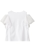 【アナイ/ANAYI】のライトポンチオフショルプルオーバー 人気、トレンドファッション・服の通販 founy(ファニー) ファッション Fashion レディースファッション Fashion for Women トップス・カットソー Cut & Sew Tops シャツ・ブラウス・オフィスカジュアル Elegant Blouses & Button-Ups ロングTシャツ・Tシャツ Longline T-Shirts & Tees カジュアルプルオーバー・ニットトップス Pullovers & Knit Tops / Casual Pullovers カットソー・ベーシックTシャツ Cut-and-Sewn Tops / Stretch Tees & Basics ショート Short, Short Length スリーブ Sleeve, Long Sleeve / Short Sleeve フェミニン Feminine, Girly プレーン Plain, Simple エレガント 上品 Elegant thumbnail ホワイト|ID: prp329100004599400 ipo3291000000035759200