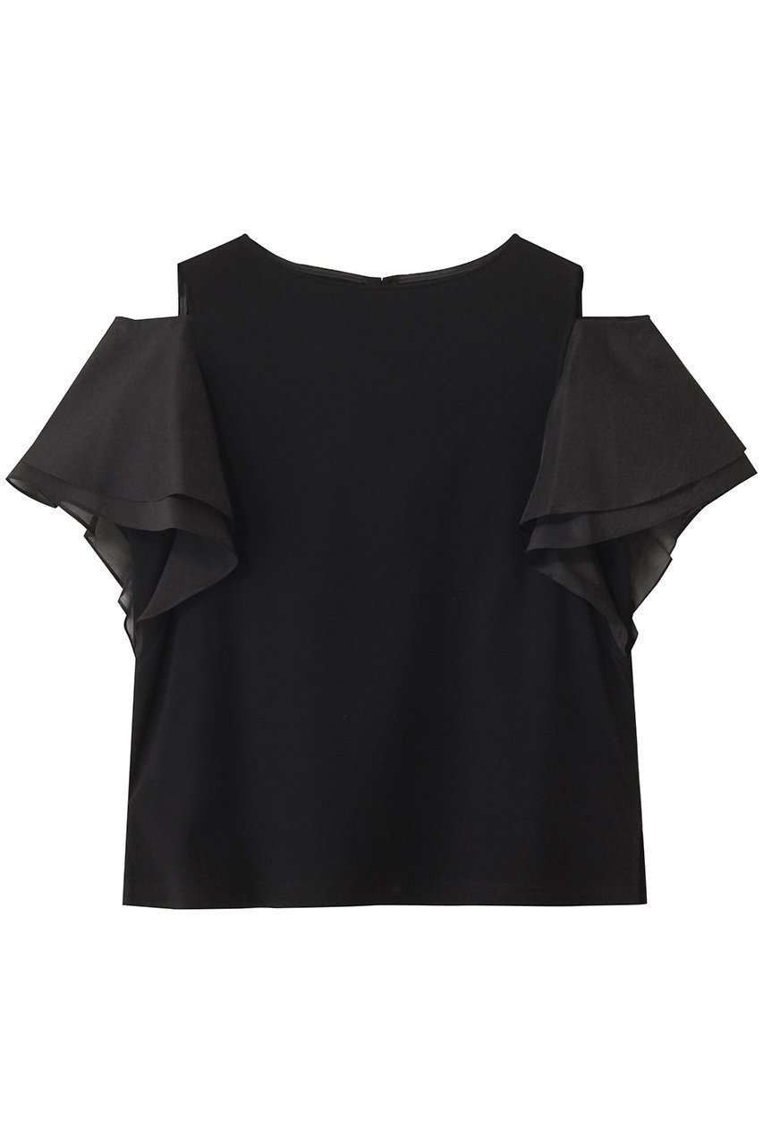 【アナイ/ANAYI】のライトポンチオフショルプルオーバー インテリア・キッズ・メンズ・レディースファッション・服の通販 founy(ファニー) 　ファッション　Fashion　レディースファッション　Fashion for Women　トップス・カットソー　Cut & Sew Tops　シャツ・ブラウス・オフィスカジュアル　Elegant Blouses & Button-Ups　ロングTシャツ・Tシャツ　Longline T-Shirts & Tees　カジュアルプルオーバー・ニットトップス　Pullovers & Knit Tops / Casual Pullovers　カットソー・ベーシックTシャツ　Cut-and-Sewn Tops / Stretch Tees & Basics　ショート　Short, Short Length　スリーブ　Sleeve, Long Sleeve / Short Sleeve　フェミニン　Feminine, Girly　プレーン　Plain, Simple　エレガント 上品　Elegant　ブラック|ID: prp329100004599400 ipo3291000000035759201