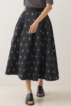 【デザイン ワークス/DESIGN WORKS】のフラワージャガードタックスカート ダークブラウン|ID: prp329100004600368 ipo3291000000036097657