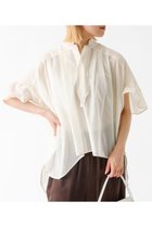 【デザイン ワークス/DESIGN WORKS】のオーガンジーシアーラウンドヘムシャツ アイボリー|ID: prp329100004600370 ipo3291000000032703098