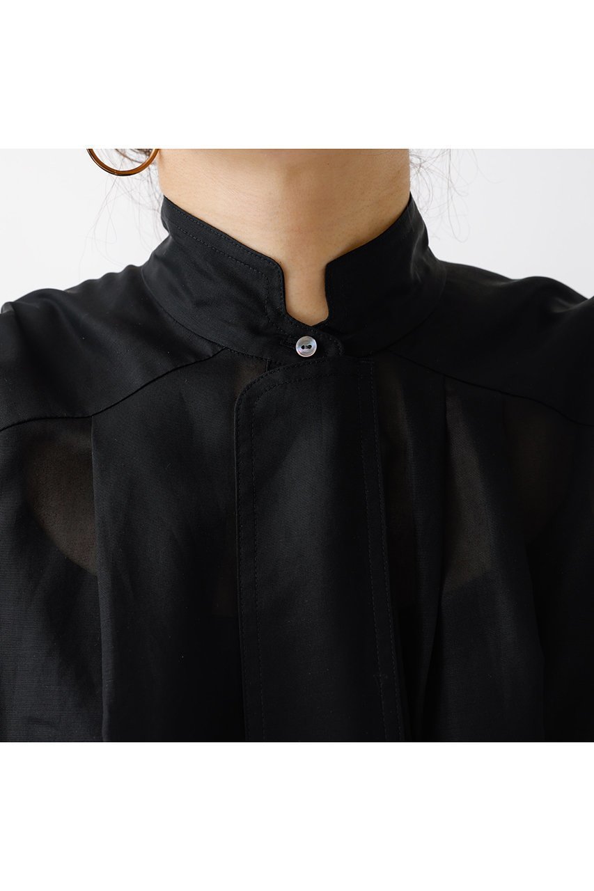 【デザイン ワークス/DESIGN WORKS】のオーガンジーシアーラウンドヘムシャツ 人気、トレンドファッション・服の通販 founy(ファニー) 　ファッション　Fashion　レディースファッション　Fashion for Women　トップス・カットソー　Cut & Sew Tops　シャツ・ブラウス・オフィスカジュアル　Elegant Blouses & Button-Ups　おすすめ　Recommended / Our Picks　アシンメトリー　Asymmetrical Style　オーガンジー　Organza Fabric　キャミソール　Camisole, Spaghetti Strap Top　ギャザー　Gathered, Ruffled　シアー　Sheer, See-Through　ショート　Short, Short Length　スキッパー　Skipper, Open Collar　スリーブ　Sleeve, Long Sleeve / Short Sleeve　デニム　Denim, Jeans Material　フレア　Flare, Flared　エレガント 上品　Elegant　新作・新入荷　New Arrivals / New In　other-5|ID: prp329100004600370 ipo3291000000032703103