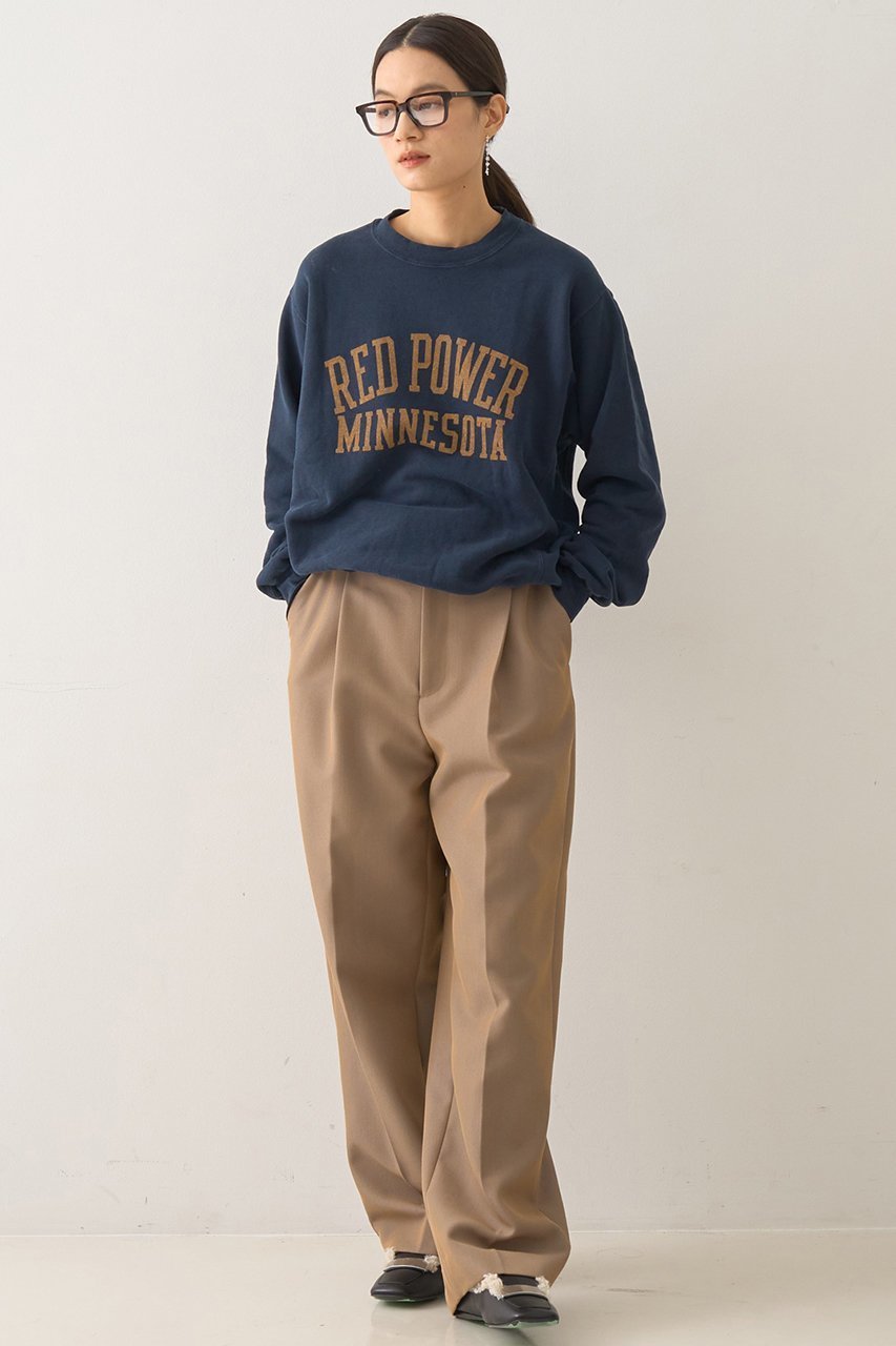 【デザイン ワークス/DESIGN WORKS】の【REMI ELIEF】SP加工3飛び裏毛別注スウェット RED POWER 人気、トレンドファッション・服の通販 founy(ファニー) 　ファッション　Fashion　レディースファッション　Fashion for Women　トップス・カットソー　Cut & Sew Tops　シャツ・ブラウス・オフィスカジュアル　Elegant Blouses & Button-Ups　レディースパーカー・カジュアルフーディー　Casual Hoodies & Sweatshirts　ロングTシャツ・Tシャツ　Longline T-Shirts & Tees　スウェット・クルーネックトップス　Sweatshirts & Crewnecks / Relaxed Fit Sweat Tops　カットソー・ベーシックTシャツ　Cut-and-Sewn Tops / Stretch Tees & Basics　おすすめ　Recommended / Our Picks　スウェット / スエット　Sweatshirt, Sweatwear　スペシャル　Special, Limited Edition　スラックス　Slacks, Dress Pants　デニム　Denim, Jeans Material　ヴィンテージ　Vintage Style　人気　Popular, Best Seller　別注　Limited Edition, Custom Order　新作・新入荷　New Arrivals / New In　other-7|ID: prp329100004600371 ipo3291000000032703115