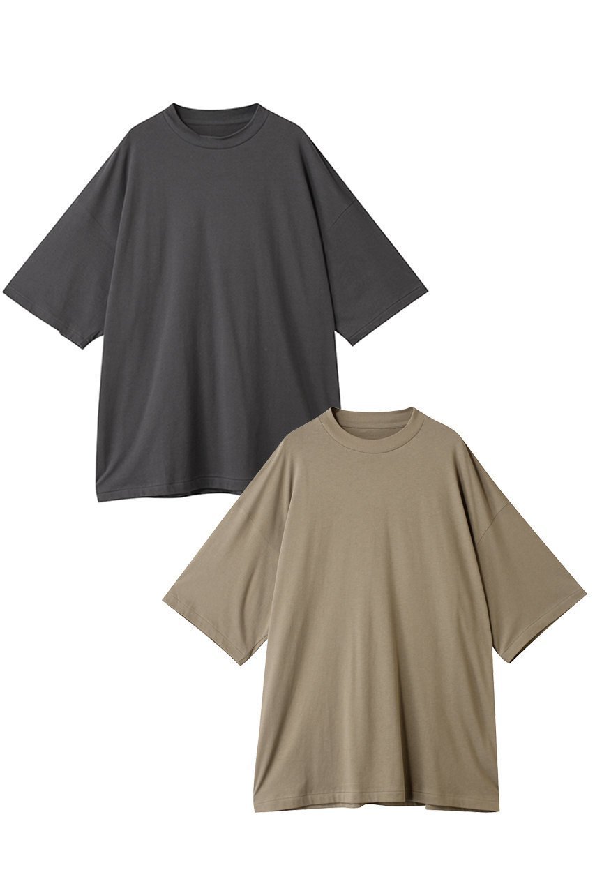 【エヌ.ハリウッド/N.HOOLYWOOD / MEN】の【MEN】【EXCHANGE SERVICE】2PACK Tシャツ インテリア・キッズ・メンズ・レディースファッション・服の通販 founy(ファニー) 　ファッション　Fashion　メンズファッション　Fashion for Men　トップス・カットソー　Cut & Sew Tops　メンズシャツ　Shirts　ショート　Short, Short Length　スリーブ　Sleeve, Long Sleeve / Short Sleeve　プレーン　Plain, Simple　人気　Popular, Best Seller　定番　Standard, Basic Item　チャコール/ベージュ|ID: prp329100004600375 ipo3291000000032717479