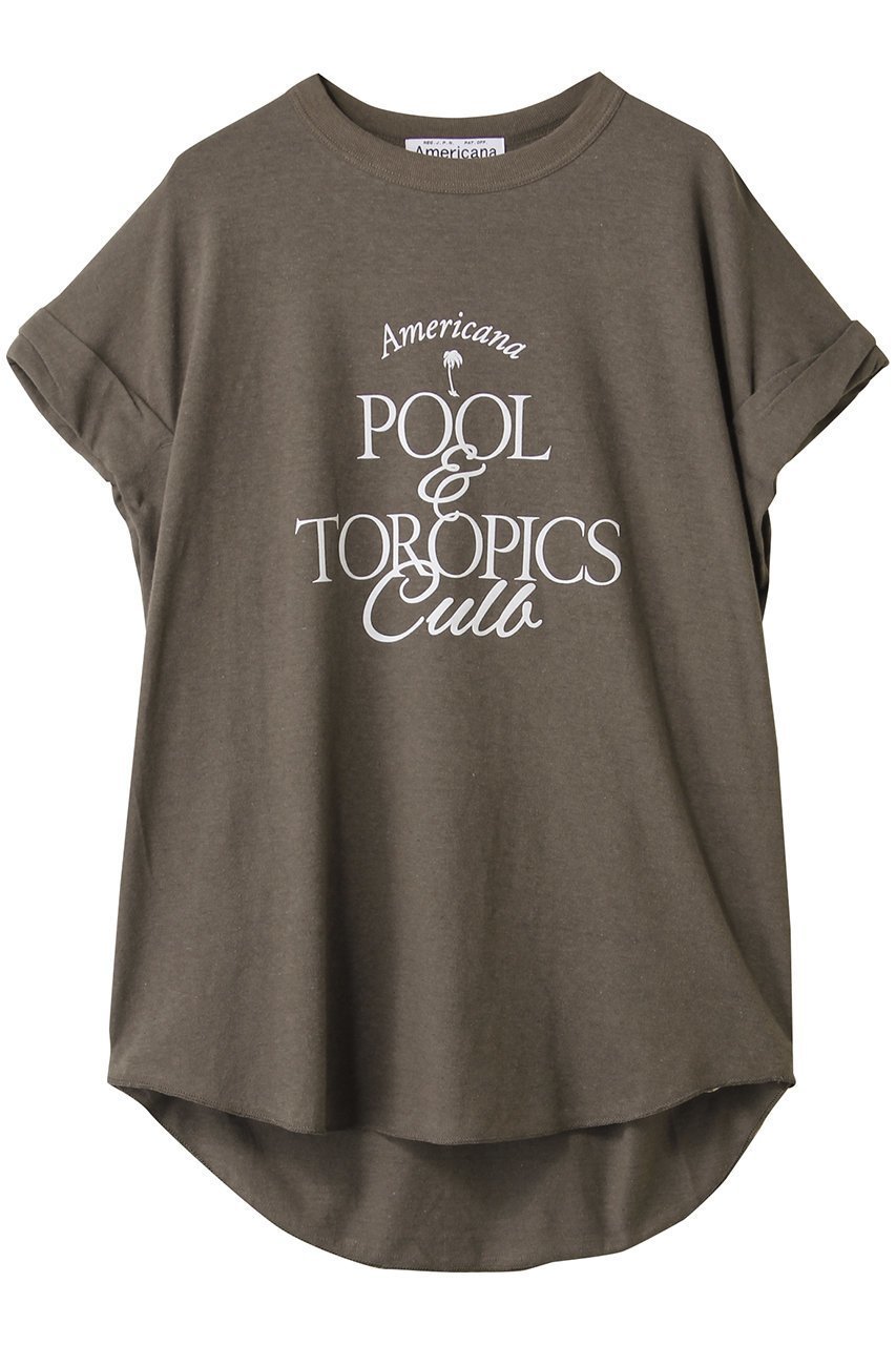 【アメリカーナ/Americana】の【ELLE SHOP限定】ベルギーリネンロゴTシャツ インテリア・キッズ・メンズ・レディースファッション・服の通販 founy(ファニー) 　ファッション　Fashion　レディースファッション　Fashion for Women　トップス・カットソー　Cut & Sew Tops　シャツ・ブラウス・オフィスカジュアル　Elegant Blouses & Button-Ups　ロングTシャツ・Tシャツ　Longline T-Shirts & Tees　カットソー・ベーシックTシャツ　Cut-and-Sewn Tops / Stretch Tees & Basics　ショート　Short, Short Length　スリーブ　Sleeve, Long Sleeve / Short Sleeve　トレンド　Trend, Trending Now　フロント　Front, Front Design　リネン　Linen, Linen Fabric　新作・新入荷　New Arrivals / New In　ブラウン|ID: prp329100004600376 ipo3291000000032703305