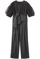 【チカ キサダ/CHIKA KISADA】のチュール コンビ パフスリーブ オールインワン グレー|ID:prp329100004600393