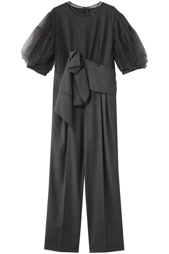 【チカ キサダ/CHIKA KISADA】のチュール コンビ パフスリーブ オールインワン インテリア・キッズ・メンズ・レディースファッション・服の通販 founy(ファニー) https://founy.com/ ファッション Fashion レディースファッション Fashion for Women パンツ Pants & Trousers コンビ Combo, Combination Style スマート Smart, Elegant スリーブ Sleeve, Long Sleeve / Short Sleeve センター Center, Center Line チュール Tulip, Tulip Motif パーティ Party, Party Style モダン Modern, Contemporary |ID: prp329100004600393 ipo3291000000036097757