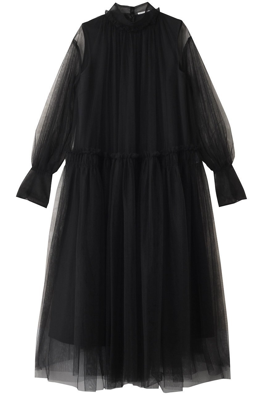 【チカ キサダ/CHIKA KISADA】のチュール レイヤー ワンピース 人気、トレンドファッション・服の通販 founy(ファニー) 　ファッション　Fashion　レディースファッション　Fashion for Women　ワンピース　Dresses　チュニック　Tunic Tops & Dresses　2025年　2025　2025-2026秋冬・A/W　Autumn/Winter 2025–26 AW25–26　インナー　Innerwear　シンプル　Simple, Minimal　チュニック　Tunic, Long Top　チュール　Tulip, Tulip Motif　バランス　Balance, Style Balance　ロング　Long, Long-Length　A/W・秋冬　Autumn/Winter　 other-1|ID: prp329100004600394 ipo3291000000032703439