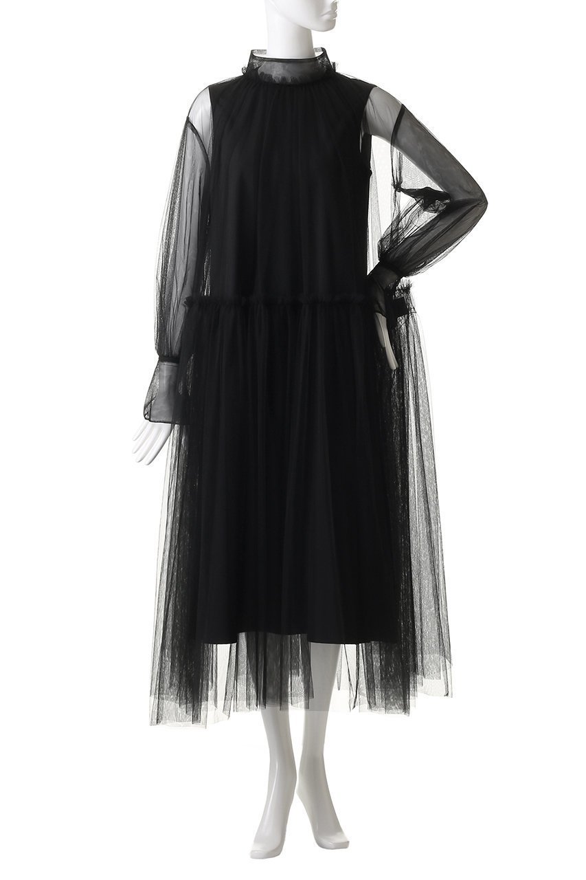 【チカ キサダ/CHIKA KISADA】のチュール レイヤー ワンピース 人気、トレンドファッション・服の通販 founy(ファニー) 　ファッション　Fashion　レディースファッション　Fashion for Women　ワンピース　Dresses　チュニック　Tunic Tops & Dresses　2025年　2025　2025-2026秋冬・A/W　Autumn/Winter 2025–26 AW25–26　インナー　Innerwear　シンプル　Simple, Minimal　チュニック　Tunic, Long Top　チュール　Tulip, Tulip Motif　バランス　Balance, Style Balance　ロング　Long, Long-Length　A/W・秋冬　Autumn/Winter　other-2|ID: prp329100004600394 ipo3291000000032703441