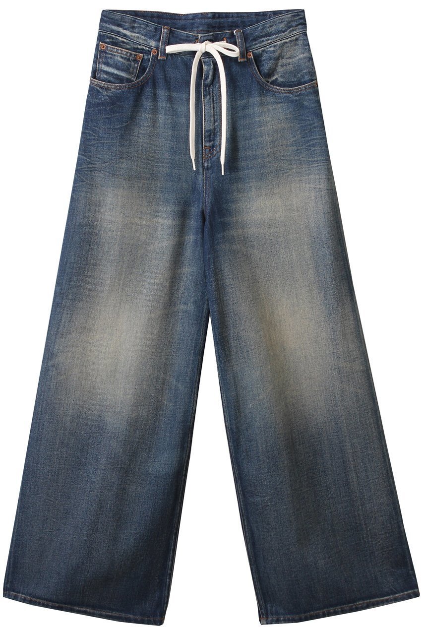 【エムエム6 メゾン マルタン マルジェラ/MM6 Maison Martin Margiela】の5ポケット デニムパンツ インテリア・キッズ・メンズ・レディースファッション・服の通販 founy(ファニー) 　ファッション　Fashion　レディースファッション　Fashion for Women　パンツ　Pants & Trousers　デニムパンツ・ジーンズ・美脚デニム　Denim Jeans & Pants　デニム　Denim, Jeans Material　バランス　Balance, Style Balance　ポケット　Pocket, Pocket Detail　ワイド　Wide, Wide Fit　ミディアムブルー|ID: prp329100004600409 ipo3291000000035765031