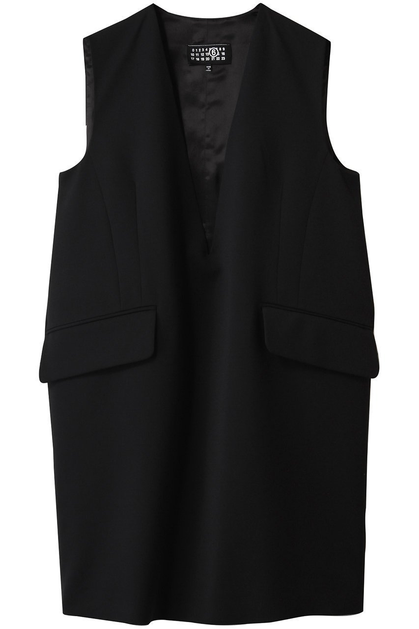 【エムエム6 メゾン マルタン マルジェラ/MM6 Maison Martin Margiela】のミニ ドレス インテリア・キッズ・メンズ・レディースファッション・服の通販 founy(ファニー) 　ファッション　Fashion　レディースファッション　Fashion for Women　ワンピース　Dresses　フォーマル・パーティードレス・結婚式用ドレス　Elegant & Casual Dresses　チュニック　Tunic Tops & Dresses　2025年　2025　2025-2026秋冬・A/W　Autumn/Winter 2025–26 AW25–26　カットソー　Cut and Sewn Top　チュニック　Tunic, Long Top　ドレス　Dress, One-Piece　A/W・秋冬　Autumn/Winter　ブラック|ID: prp329100004600411 ipo3291000000032703549