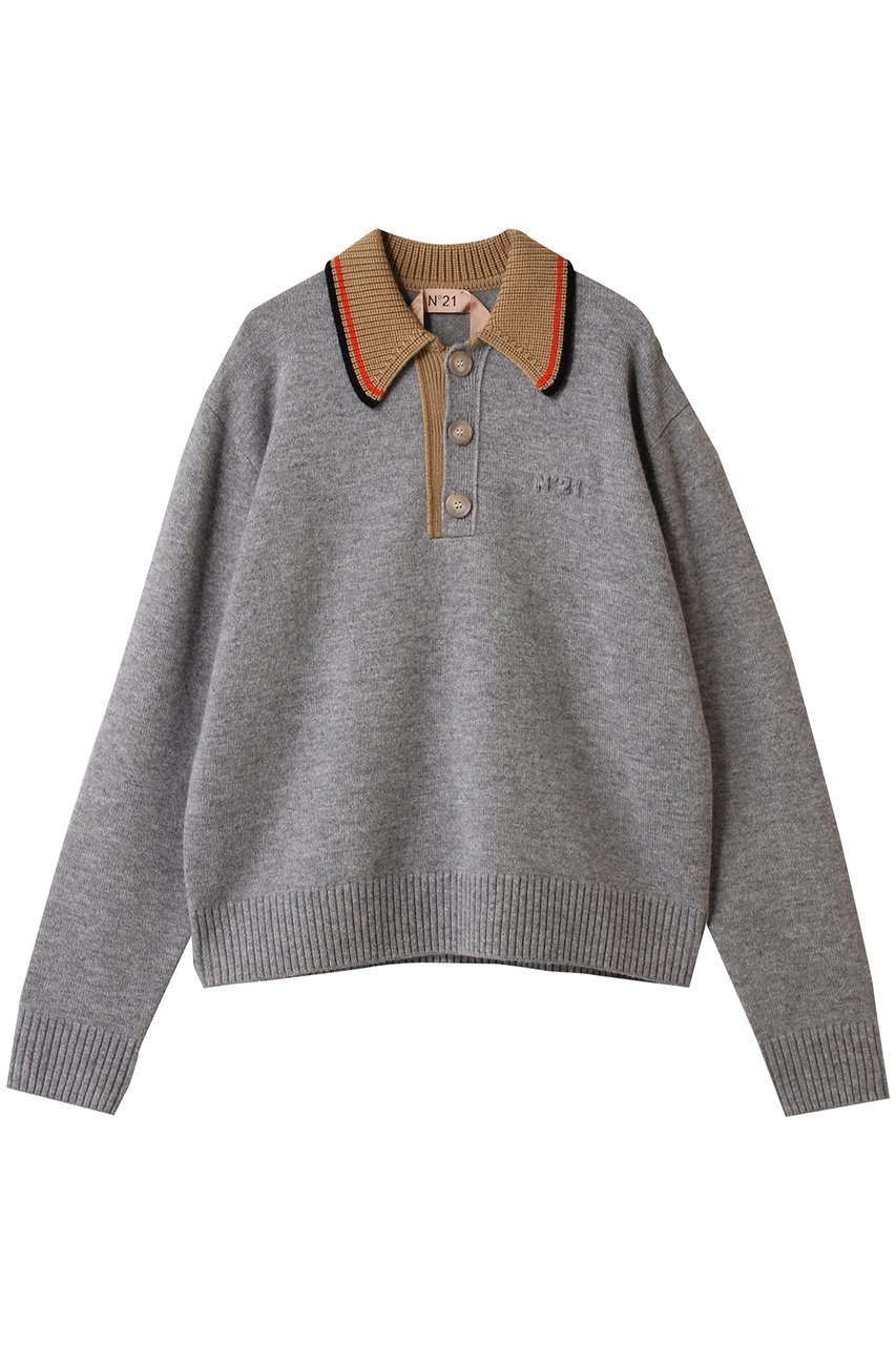 【ヌメロ ヴェントゥーノ/N°21】のポロ ニットトップス 人気、トレンドファッション・服の通販 founy(ファニー) 　ファッション　Fashion　レディースファッション　Fashion for Women　トップス・カットソー　Cut & Sew Tops　ニット　Knit Tops & Sweaters　カジュアルプルオーバー・ニットトップス　Pullovers & Knit Tops / Casual Pullovers　2025年　2025　2025-2026秋冬・A/W　Autumn/Winter 2025–26 AW25–26　スポーティ　Sporty, Casual Athletic　A/W・秋冬　Autumn/Winter　 other-1|ID: prp329100004600415 ipo3291000000032703572
