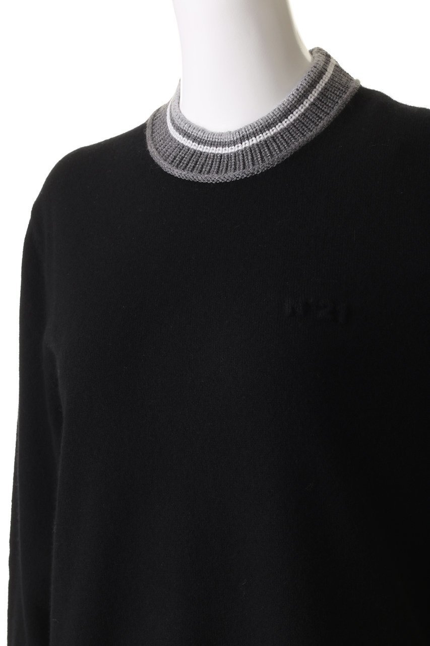 【ヌメロ ヴェントゥーノ/N°21】のクルーネック ニットトップス 人気、トレンドファッション・服の通販 founy(ファニー) 　ファッション　Fashion　レディースファッション　Fashion for Women　トップス・カットソー　Cut & Sew Tops　ニット　Knit Tops & Sweaters　カジュアルプルオーバー・ニットトップス　Pullovers & Knit Tops / Casual Pullovers　シンプル　Simple, Minimal　ボトム　Bottoms, Lower Wear　A/W・秋冬　Autumn/Winter　other-5|ID: prp329100004600416 ipo3291000000035621984