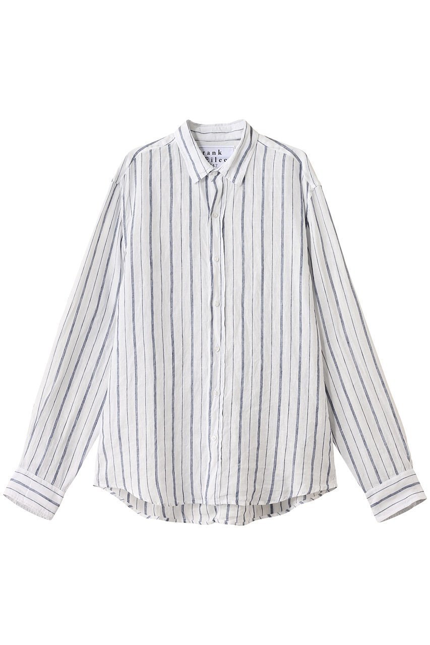 【フランク&アイリーン/Frank&Eileen / MEN】の【MEN】FINBAR イタリアンリネン ストライプシャツ 人気、トレンドファッション・服の通販 founy(ファニー) 　ファッション　Fashion　メンズファッション　Fashion for Men　シンプル　Simple, Minimal　ストライプ　Stripe, Striped Pattern　スリーブ　Sleeve, Long Sleeve / Short Sleeve　フォルム　Silhouette, Form　リネン　Linen, Linen Fabric　ロング　Long, Long-Length　新作・新入荷　New Arrivals / New In　 other-1|ID: prp329100004600423 ipo3291000000032703625