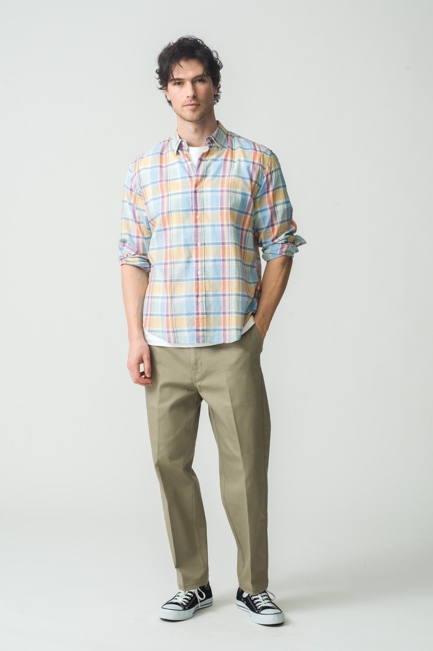 【フランク&アイリーン/Frank&Eileen / MEN】の【MEN】FINBAR イタリアンコットン マルチチェックシャツ 人気、トレンドファッション・服の通販 founy(ファニー) 　ファッション　Fashion　メンズファッション　Fashion for Men　スラックス　Slacks, Dress Pants　スリーブ　Sleeve, Long Sleeve / Short Sleeve　チェック　Check, Plaid, Tartan　デニム　Denim, Jeans Material　ロング　Long, Long-Length　無地　Plain, Solid Color　other-6|ID: prp329100004600434 ipo3291000000035765146