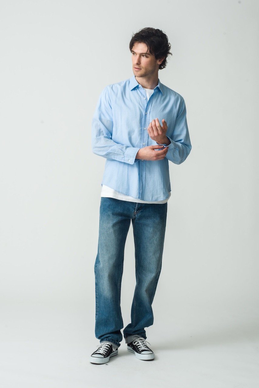 【フランク&アイリーン/Frank&Eileen / MEN】の【MEN】FINBAR イタリアンコットン ライトブルーシャツ 人気、トレンドファッション・服の通販 founy(ファニー) 　ファッション　Fashion　メンズファッション　Fashion for Men　インナー　Innerwear　ジャケット　Jacket, Outerwear　スリーブ　Sleeve, Long Sleeve / Short Sleeve　ボトム　Bottoms, Lower Wear　ルーズ　Loose, Oversized　ロング　Long, Long-Length　エレガント 上品　Elegant　other-8|ID: prp329100004600436 ipo3291000000036097880