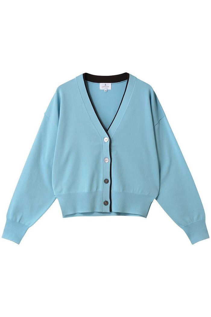 【ランバン オン ブルー/LANVIN en Bleu】のカラーポイントVネックカーディガン インテリア・キッズ・メンズ・レディースファッション・服の通販 founy(ファニー) https://founy.com/ ファッション Fashion レディースファッション Ladies' Fashion Online トップス・カットソー Cut & Sew Tops ニット Knit Tops & Sweaters カーディガン Layered Style Cardigans Vネック Basic V-Neck Tees & Blouses カーディガン Cardigan シンプル Simple NEW・新作・新着・新入荷 New Arrivals |ID: prp329100004600438 ipo3291000000032703737