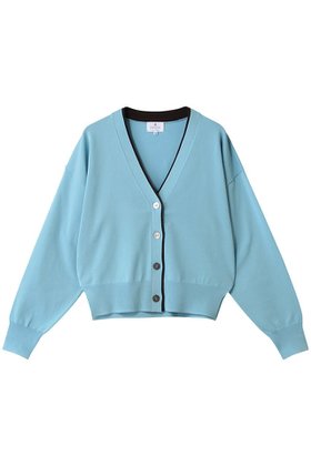 【ランバン オン ブルー/LANVIN en Bleu】 カラーポイントVネックカーディガン人気、トレンドファッション・服の通販 founy(ファニー) ファッション Fashion レディースファッション Fashion for Women トップス・カットソー Cut & Sew Tops ニット Knit Tops & Sweaters カーディガン・羽織り Layered Style Cardigans Vネックトップス V-Neck Tops / V-Cut Neckline Shirts カーディガン Cardigan, Knitwear シンプル Simple, Minimal 新作・新入荷 New Arrivals / New In |ID:prp329100004600438
