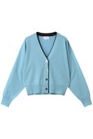 【ランバン オン ブルー/LANVIN en Bleu】のカラーポイントVネックカーディガン 人気、トレンドファッション・服の通販 founy(ファニー) ファッション Fashion レディースファッション Fashion for Women トップス・カットソー Cut & Sew Tops ニット Knit Tops & Sweaters カーディガン・羽織り Layered Style Cardigans Vネックトップス V-Neck Tops / V-Cut Neckline Shirts カーディガン Cardigan, Knitwear シンプル Simple, Minimal 新作・新入荷 New Arrivals / New In |ID:prp329100004600438