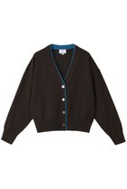【ランバン オン ブルー/LANVIN en Bleu】のカラーポイントVネックカーディガン ブラウン|ID: prp329100004600438 ipo3291000000032703741