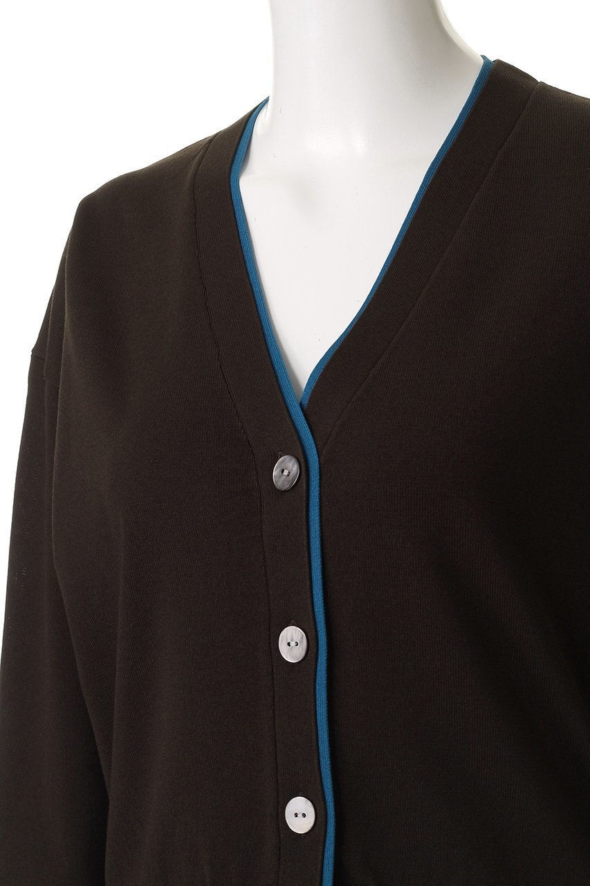 【ランバン オン ブルー/LANVIN en Bleu】のカラーポイントVネックカーディガン 人気、トレンドファッション・服の通販 founy(ファニー) ファッション Fashion レディースファッション Fashion for Women トップス・カットソー Cut & Sew Tops ニット Knit Tops & Sweaters カーディガン・羽織り Layered Style Cardigans Vネックトップス V-Neck Tops / V-Cut Neckline Shirts カーディガン Cardigan, Knitwear シンプル Simple, Minimal other-5|ID: prp329100004600438 ipo3291000000035662074