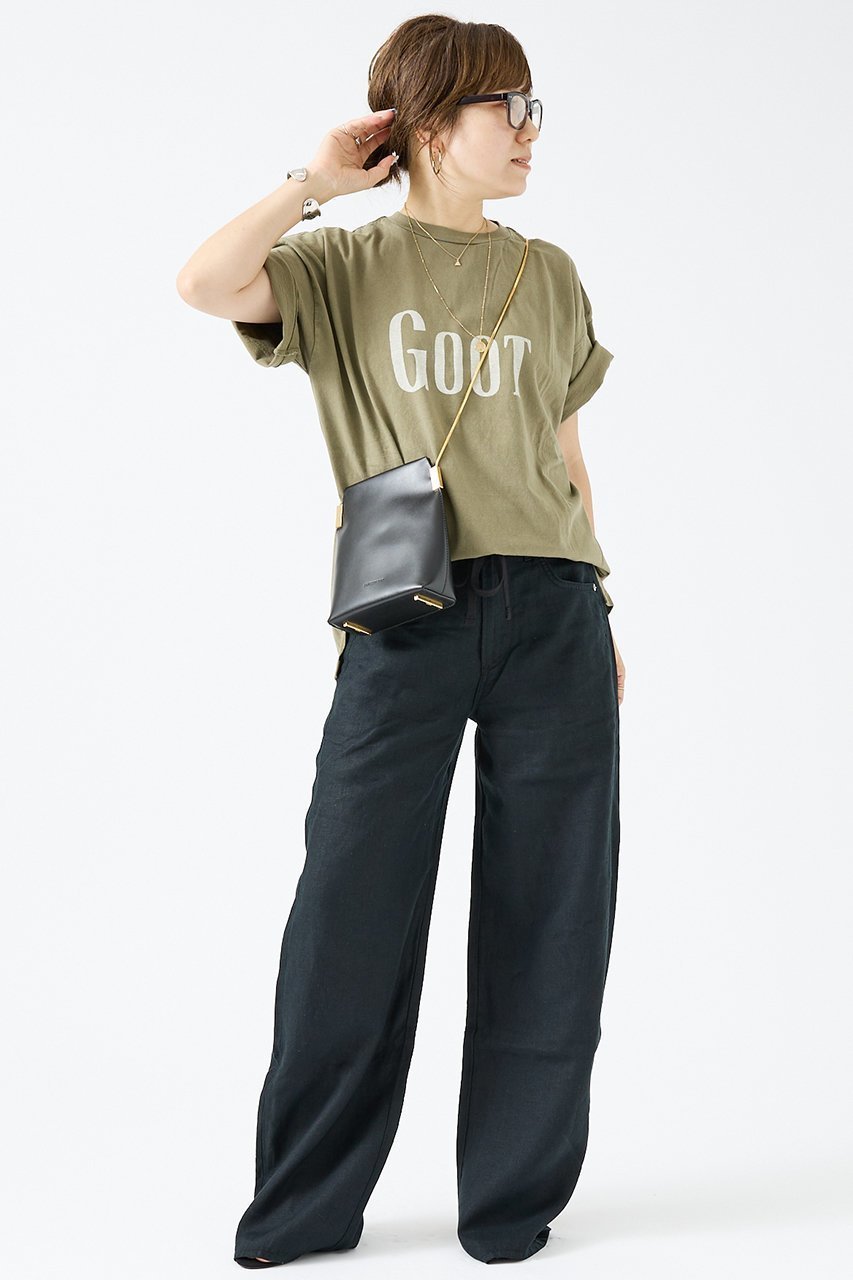 【デザイン ワークス/DESIGN WORKS】の【REMI ELIEF】16/-天竺 GOOTプリントTシャツ 人気、トレンドファッション・服の通販 founy(ファニー) ファッション Fashion レディースファッション Fashion for Women トップス・カットソー Cut & Sew Tops シャツ・ブラウス・オフィスカジュアル Elegant Blouses & Button-Ups ロングTシャツ・Tシャツ Longline T-Shirts & Tees カットソー・ベーシックTシャツ Cut-and-Sewn Tops / Stretch Tees & Basics インナー Innerwear ショート Short, Short Length シンプル Simple, Minimal ジャケット Jacket, Outerwear スリット Slit, Slit Detail スリーブ Sleeve, Long Sleeve / Short Sleeve プリント Print, Printed Pattern 人気 Popular, Best Seller other-4|ID: prp329100004600441 ipo3291000000035778404