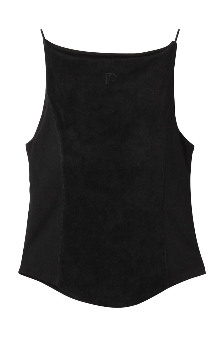 【プランク プロジェクト/PRANK PROJECT】のカップ付きパイルキャミ / Pile Camisole With Cup インテリア・キッズ・メンズ・レディースファッション・服の通販 founy(ファニー) 　ファッション　Fashion　レディースファッション　Fashion for Women　トップス・カットソー　Cut & Sew Tops　キャミソール&ノースリーブ　Camisoles & Sleeveless Tops　シャツ・ブラウス・オフィスカジュアル　Elegant Blouses & Button-Ups　ロングTシャツ・Tシャツ　Longline T-Shirts & Tees　カットソー・ベーシックTシャツ　Cut-and-Sewn Tops / Stretch Tees & Basics　キャミ　Camisole, Cami Top　キャミソール　Camisole, Spaghetti Strap Top　ストレッチ　Stretch, Stretchy Fabric　タンク　Tank Top, Sleeveless Top　夏　Summer　新作・新入荷　New Arrivals / New In　BLK(ブラック)|ID: prp329100004600443 ipo3291000000032703775