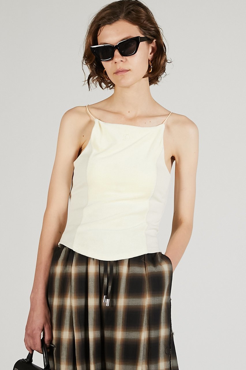 【プランク プロジェクト/PRANK PROJECT】のカップ付きパイルキャミ / Pile Camisole With Cup 人気、トレンドファッション・服の通販 founy(ファニー) 　ファッション　Fashion　レディースファッション　Fashion for Women　トップス・カットソー　Cut & Sew Tops　キャミソール&ノースリーブ　Camisoles & Sleeveless Tops　シャツ・ブラウス・オフィスカジュアル　Elegant Blouses & Button-Ups　ロングTシャツ・Tシャツ　Longline T-Shirts & Tees　カットソー・ベーシックTシャツ　Cut-and-Sewn Tops / Stretch Tees & Basics　キャミ　Camisole, Cami Top　キャミソール　Camisole, Spaghetti Strap Top　ストレッチ　Stretch, Stretchy Fabric　タンク　Tank Top, Sleeveless Top　夏　Summer　新作・新入荷　New Arrivals / New In　other-7|ID: prp329100004600443 ipo3291000000032703782