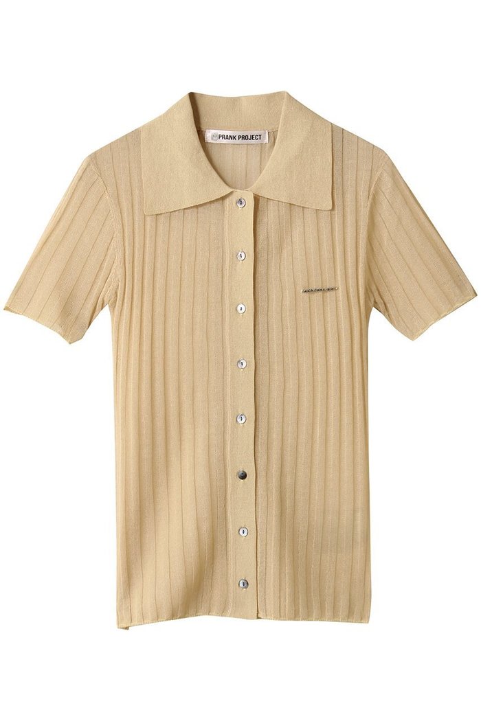 【プランク プロジェクト/PRANK PROJECT】のリブニットポロシャツ / Ribbed Knit Polo Shirt インテリア・キッズ・メンズ・レディースファッション・服の通販 founy(ファニー) https://founy.com/ ファッション Fashion レディースファッション Fashion for Women トップス・カットソー Cut & Sew Tops ニット Knit Tops & Sweaters シャツ・ブラウス・オフィスカジュアル Elegant Blouses & Button-Ups ロングTシャツ・Tシャツ Longline T-Shirts & Tees ポロシャツ・きれいめカジュアル Smart-Casual Polo Tops カットソー・ベーシックTシャツ Cut-and-Sewn Tops / Stretch Tees & Basics シアー Sheer, See-Through ショート Short, Short Length ストライプ Stripe, Striped Pattern スリーブ Sleeve, Long Sleeve / Short Sleeve トレンド Trend, Trending Now フィット Fit, Slim Fit ワイドリブ Wide Rib, Wide Ribbed Knit 新作・新入荷 New Arrivals / New In |ID: prp329100004600444 ipo3291000000032703786