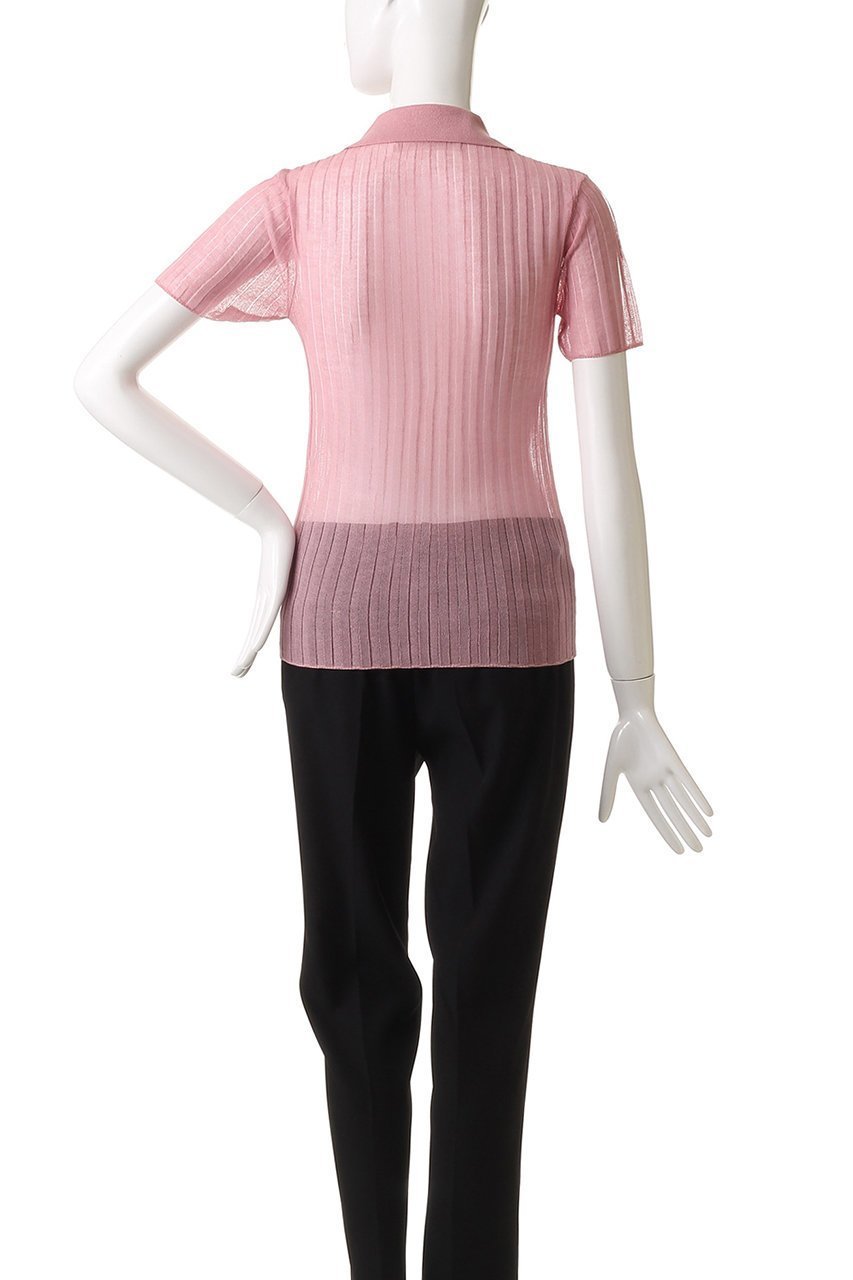 【プランク プロジェクト/PRANK PROJECT】のリブニットポロシャツ / Ribbed Knit Polo Shirt 人気、トレンドファッション・服の通販 founy(ファニー) 　ファッション　Fashion　レディースファッション　Fashion for Women　トップス・カットソー　Cut & Sew Tops　ニット　Knit Tops & Sweaters　シャツ・ブラウス・オフィスカジュアル　Elegant Blouses & Button-Ups　ロングTシャツ・Tシャツ　Longline T-Shirts & Tees　ポロシャツ・きれいめカジュアル　Smart-Casual Polo Tops　カットソー・ベーシックTシャツ　Cut-and-Sewn Tops / Stretch Tees & Basics　シアー　Sheer, See-Through　ショート　Short, Short Length　ストライプ　Stripe, Striped Pattern　スリーブ　Sleeve, Long Sleeve / Short Sleeve　トレンド　Trend, Trending Now　フィット　Fit, Slim Fit　ワイドリブ　Wide Rib, Wide Ribbed Knit　新作・新入荷　New Arrivals / New In　other-4|ID: prp329100004600444 ipo3291000000032703790