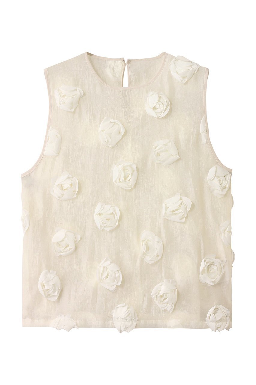 【プランク プロジェクト/PRANK PROJECT】のローズスリーブベスト / Rose Sleeve Vest インテリア・キッズ・メンズ・レディースファッション・服の通販 founy(ファニー) 　ファッション　Fashion　レディースファッション　Fashion for Women　アウター　Coat / Outerwear Collection　トップス・カットソー　Cut & Sew Tops　キャミソール&ノースリーブ　Camisoles & Sleeveless Tops　シャツ・ブラウス・オフィスカジュアル　Elegant Blouses & Button-Ups　ベスト&ジレ / 重ね着スタイル　Vests & Gilets　おすすめ　Recommended / Our Picks　インナー　Innerwear　オーガンジー　Organza Fabric　スリーブ　Sleeve, Long Sleeve / Short Sleeve　タンク　Tank Top, Sleeveless Top　デニム　Denim, Jeans Material　ノースリーブ　Sleeveless, No-Sleeve　ベスト　Vest, Waistcoat　ベーシック　Basic, Essential　ローズ　Rose, Rose Motif　新作・新入荷　New Arrivals / New In　WHT(ホワイト)|ID: prp329100004600445 ipo3291000000032703794