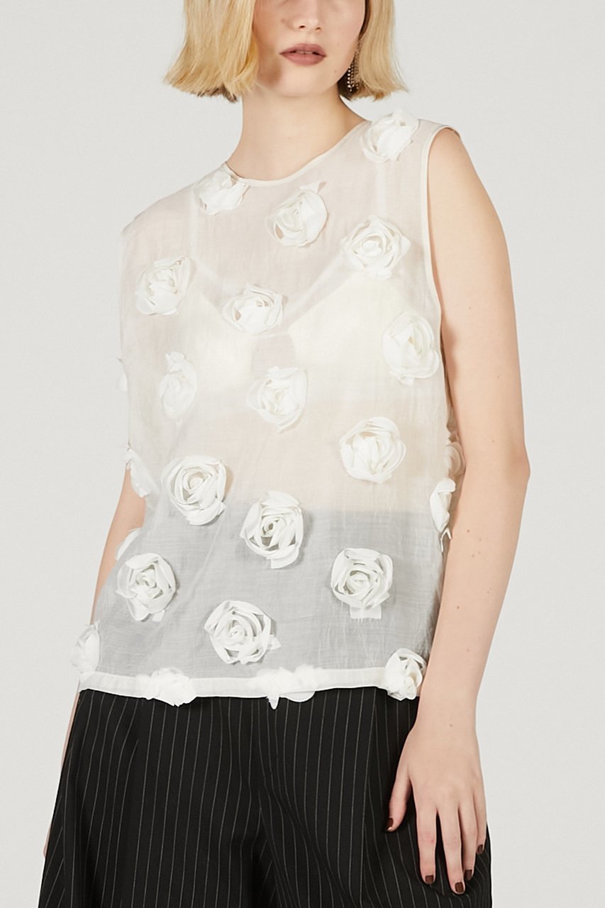 【プランク プロジェクト/PRANK PROJECT】のローズスリーブベスト / Rose Sleeve Vest 人気、トレンドファッション・服の通販 founy(ファニー) 　ファッション　Fashion　レディースファッション　Fashion for Women　アウター　Coat / Outerwear Collection　トップス・カットソー　Cut & Sew Tops　キャミソール&ノースリーブ　Camisoles & Sleeveless Tops　シャツ・ブラウス・オフィスカジュアル　Elegant Blouses & Button-Ups　ベスト&ジレ / 重ね着スタイル　Vests & Gilets　おすすめ　Recommended / Our Picks　インナー　Innerwear　オーガンジー　Organza Fabric　スリーブ　Sleeve, Long Sleeve / Short Sleeve　タンク　Tank Top, Sleeveless Top　デニム　Denim, Jeans Material　ノースリーブ　Sleeveless, No-Sleeve　ベスト　Vest, Waistcoat　ベーシック　Basic, Essential　ローズ　Rose, Rose Motif　新作・新入荷　New Arrivals / New In　other-7|ID: prp329100004600445 ipo3291000000032703800