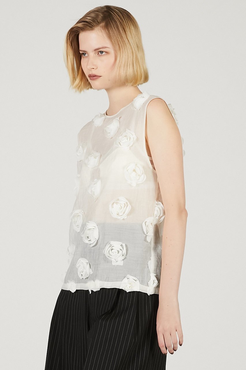【プランク プロジェクト/PRANK PROJECT】のローズスリーブベスト / Rose Sleeve Vest 人気、トレンドファッション・服の通販 founy(ファニー) 　ファッション　Fashion　レディースファッション　Fashion for Women　アウター　Coat / Outerwear Collection　トップス・カットソー　Cut & Sew Tops　キャミソール&ノースリーブ　Camisoles & Sleeveless Tops　シャツ・ブラウス・オフィスカジュアル　Elegant Blouses & Button-Ups　ベスト&ジレ / 重ね着スタイル　Vests & Gilets　おすすめ　Recommended / Our Picks　インナー　Innerwear　オーガンジー　Organza Fabric　スリーブ　Sleeve, Long Sleeve / Short Sleeve　タンク　Tank Top, Sleeveless Top　デニム　Denim, Jeans Material　ノースリーブ　Sleeveless, No-Sleeve　ベスト　Vest, Waistcoat　ベーシック　Basic, Essential　ローズ　Rose, Rose Motif　新作・新入荷　New Arrivals / New In　other-8|ID: prp329100004600445 ipo3291000000032703801