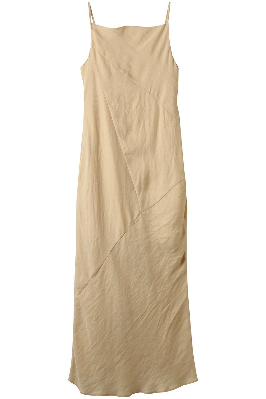 【プランク プロジェクト/PRANK PROJECT】のアシメバックオープンキュプラワンピース / Asymmetrical Back Open Dress インテリア・キッズ・メンズ・レディースファッション・服の通販 founy(ファニー) 　ファッション　Fashion　レディースファッション　Fashion for Women　ワンピース　Dresses　フォーマル・パーティードレス・結婚式用ドレス　Elegant & Casual Dresses　チュニック　Tunic Tops & Dresses　アシンメトリー　Asymmetrical Style　キュプラ　Cupro, Eco Fabric　ストレート　Straight, Straight Cut　スリット　Slit, Slit Detail　チュニック　Tunic, Long Top　フロント　Front, Front Design　ロング　Long, Long-Length　夏　Summer　新作・新入荷　New Arrivals / New In　YEL(イエロー)|ID: prp329100004600446 ipo3291000000032703804