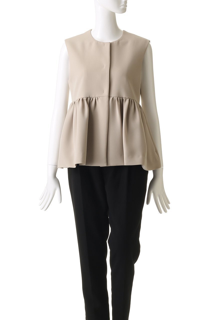 【コルコバード/CORCOVADO】のダブルクロスペプラムジレ 人気、トレンドファッション・服の通販 founy(ファニー) 　ファッション　Fashion　レディースファッション　Fashion for Women　アウター　Coat / Outerwear Collection　レディースジャケット・軽アウター　Jackets　ジャケット　Jacket, Outerwear　ダブル　Double, Double-Breasted　フォーマル　Formal, Dressy　ベスト　Vest, Waistcoat　ペプラム　Peplum, Flared Hem　エレガント 上品　Elegant　other-2|ID: prp329100004600448 ipo3291000000036745485