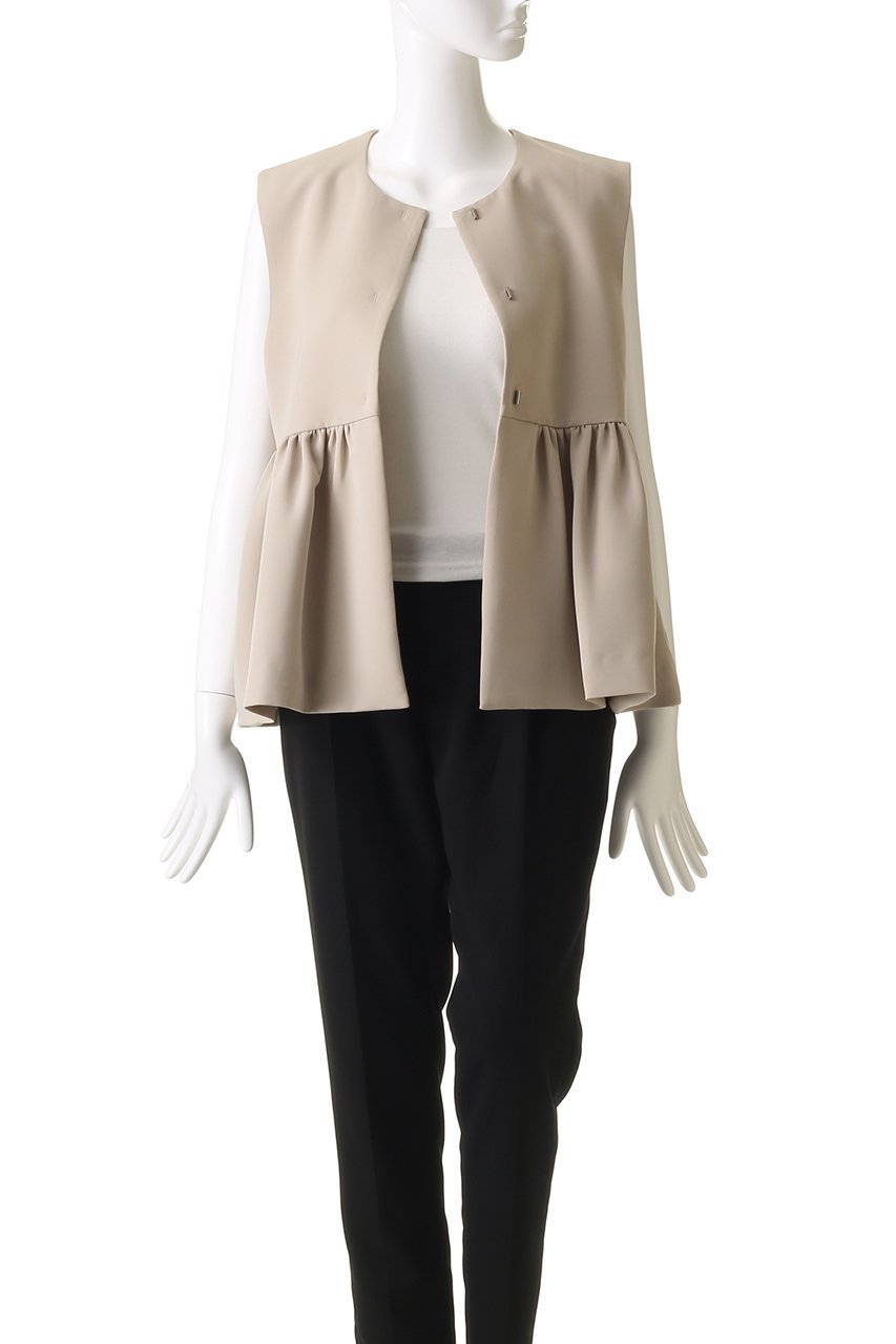 【コルコバード/CORCOVADO】のダブルクロスペプラムジレ 人気、トレンドファッション・服の通販 founy(ファニー) 　ファッション　Fashion　レディースファッション　Fashion for Women　アウター　Coat / Outerwear Collection　レディースジャケット・軽アウター　Jackets　ジャケット　Jacket, Outerwear　ダブル　Double, Double-Breasted　フォーマル　Formal, Dressy　ベスト　Vest, Waistcoat　ペプラム　Peplum, Flared Hem　エレガント 上品　Elegant　other-7|ID: prp329100004600448 ipo3291000000036745490