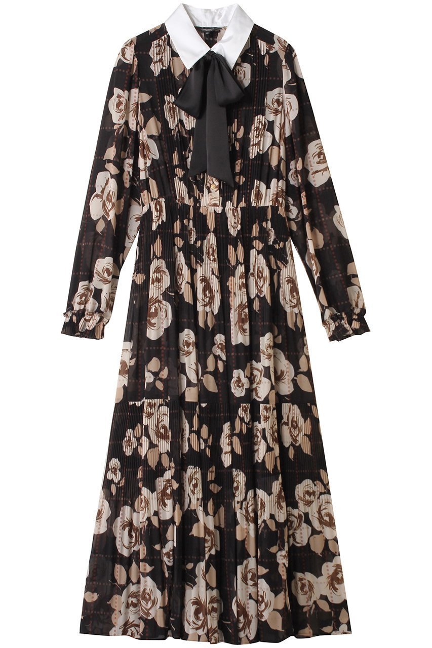 【コルコバード/CORCOVADO】の白襟シフォンボウタイドレス 人気、トレンドファッション・服の通販 founy(ファニー) 　ファッション　Fashion　レディースファッション　Fashion for Women　ワンピース　Dresses　フォーマル・パーティードレス・結婚式用ドレス　Elegant & Casual Dresses　チュニック　Tunic Tops & Dresses　シフォン　Chiffon, Lightweight Fabric　チュニック　Tunic, Long Top　ドレス　Dress, One-Piece　フラワー　Flower, Floral　リボン　Ribbon, Bow　 other-1|ID: prp329100004600450 ipo3291000000035765196