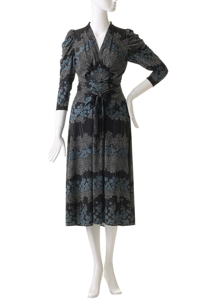【コルコバード/CORCOVADO】のジャージープリントカシュクールドレス 人気、トレンドファッション・服の通販 founy(ファニー) 　ファッション　Fashion　レディースファッション　Fashion for Women　ワンピース　Dresses　フォーマル・パーティードレス・結婚式用ドレス　Elegant & Casual Dresses　チュニック　Tunic Tops & Dresses　チュニック　Tunic, Long Top　ドレス　Dress, One-Piece　パーティ　Party, Party Style　フィット　Fit, Slim Fit　フレア　Flare, Flared　プリント　Print, Printed Pattern　リボン　Ribbon, Bow　新作・新入荷　New Arrivals / New In　旅行　Travel　other-2|ID: prp329100004600454 ipo3291000000032703908