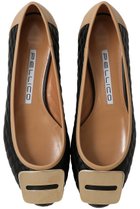 【ペリーコ/PELLICO】のGOLD キルティングフラットシューズ ブラック×ベージュ|ID:prp329100004601465