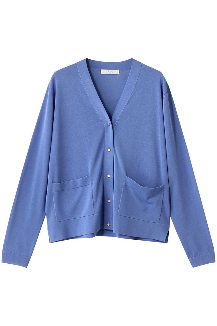 【エブール/ebure】のシアーコットンアセテート Vネックニットカーディガン インテリア・キッズ・メンズ・レディースファッション・服の通販 founy(ファニー) https://founy.com/ ファッション Fashion レディースファッション Fashion for Women トップス・カットソー Cut & Sew Tops ニット Knit Tops & Sweaters カーディガン・羽織り Layered Style Cardigans Vネックトップス V-Neck Tops / V-Cut Neckline Shirts カーディガン Cardigan, Knitwear ダブル Double, Double-Breasted ロング Long, Long-Length エレガント 上品 Elegant 夏 Summer |ID: prp329100004601469 ipo3291000000036027407