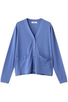 【エブール/ebure】のシアーコットンアセテート Vネックニットカーディガン 人気、トレンドファッション・服の通販 founy(ファニー) ファッション Fashion レディースファッション Fashion for Women トップス・カットソー Cut & Sew Tops ニット Knit Tops & Sweaters カーディガン・羽織り Layered Style Cardigans Vネックトップス V-Neck Tops / V-Cut Neckline Shirts カーディガン Cardigan, Knitwear ダブル Double, Double-Breasted ロング Long, Long-Length エレガント 上品 Elegant 夏 Summer thumbnail ブルー|ID: prp329100004601469 ipo3291000000036027408