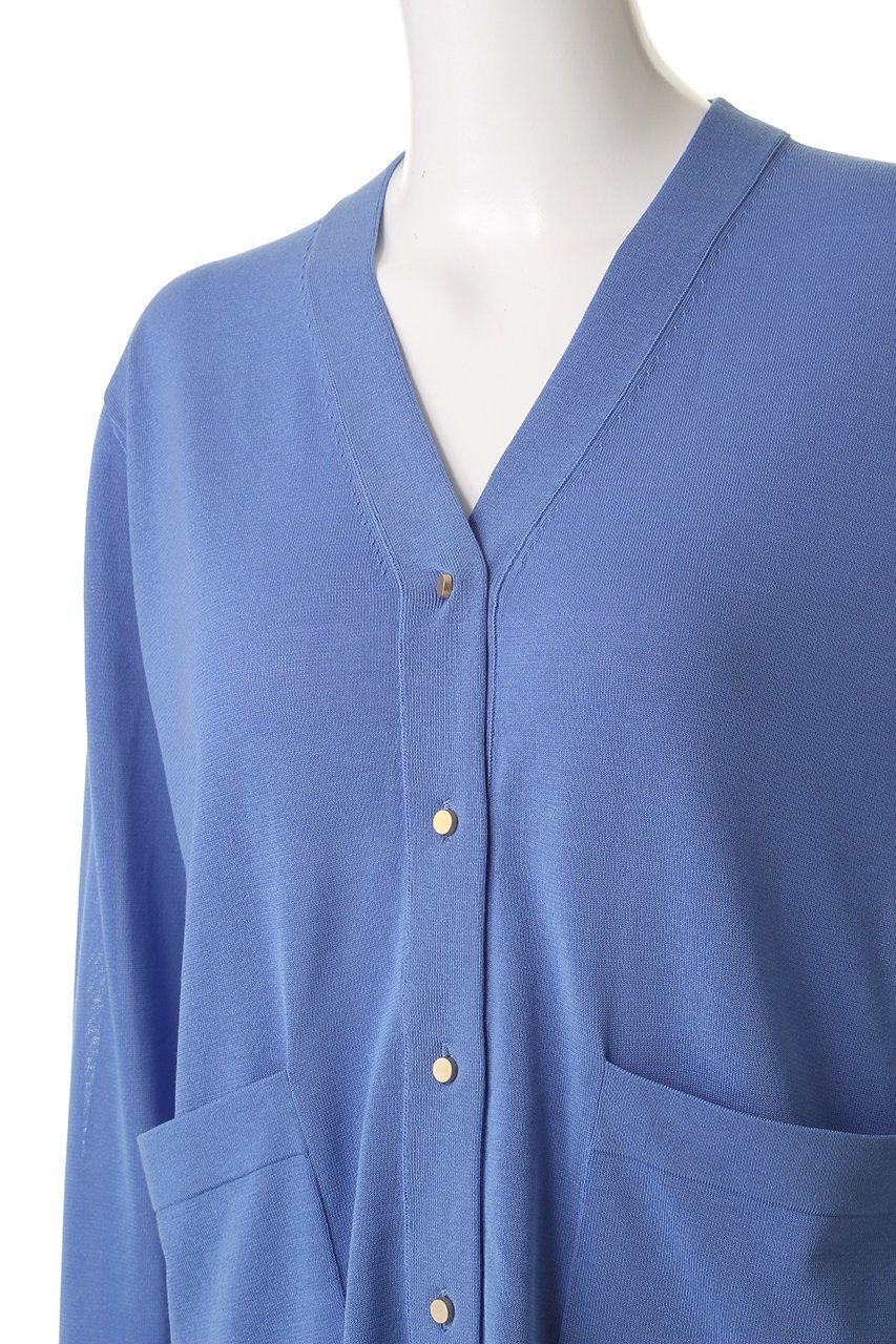 【エブール/ebure】のシアーコットンアセテート Vネックニットカーディガン 人気、トレンドファッション・服の通販 founy(ファニー) ファッション Fashion レディースファッション Fashion for Women トップス・カットソー Cut & Sew Tops ニット Knit Tops & Sweaters カーディガン・羽織り Layered Style Cardigans Vネックトップス V-Neck Tops / V-Cut Neckline Shirts カーディガン Cardigan, Knitwear ダブル Double, Double-Breasted ロング Long, Long-Length エレガント 上品 Elegant 夏 Summer other-5|ID: prp329100004601469 ipo3291000000036027414