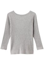 【エブール/ebure】の【7/11 0:00販売開始】シアーコットンアセテート クルーネックリブニットプルオーバー トップグレー|ID: prp329100004601470 ipo3291000000032715732