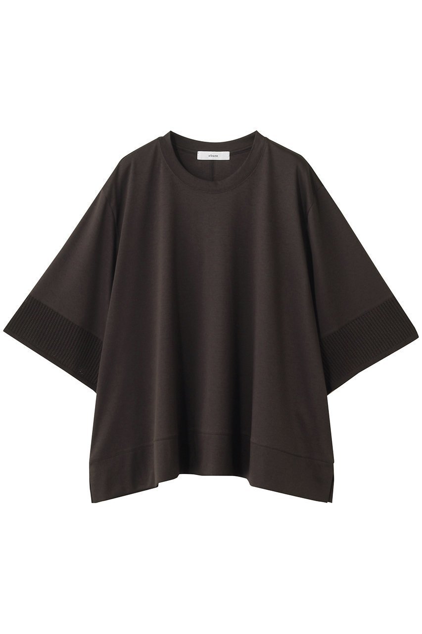 【エブール/ebure】の【7/11 0:00販売開始】ハイゲージスムース フレアTシャツ インテリア・キッズ・メンズ・レディースファッション・服の通販 founy(ファニー) 　ファッション　Fashion　レディースファッション　Fashion for Women　トップス・カットソー　Cut & Sew Tops　シャツ・ブラウス・オフィスカジュアル　Elegant Blouses & Button-Ups　ロングTシャツ・Tシャツ　Longline T-Shirts & Tees　カットソー・ベーシックTシャツ　Cut-and-Sewn Tops / Stretch Tees & Basics　2025年　2025　2025-2026秋冬・A/W　Autumn/Winter 2025–26 AW25–26　おすすめ　Recommended / Our Picks　ショート　Short, Short Length　スリーブ　Sleeve, Long Sleeve / Short Sleeve　ドレープ　Drape, Draping Fabric　フレア　Flare, Flared　マニッシュ　Mannish, Boyish　メッシュ　Mesh, Net Fabric　A/W・秋冬　Autumn/Winter　ダークブラウン|ID: prp329100004601471 ipo3291000000032715739