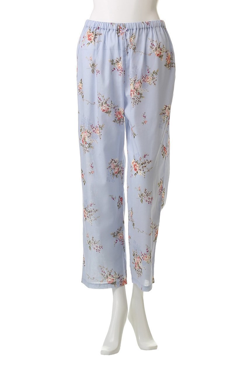 【イクコ/IKUKO】のシングルガーゼ花柄プリント パフスリーブパジャマ 人気、トレンドファッション・服の通販 founy(ファニー) 　ファッション　Fashion　レディースファッション　Fashion for Women　シャーリング　Shirring, Ruched　スリーブ　Sleeve, Long Sleeve / Short Sleeve　パジャマ　Pajamas, Sleepwear　プリント　Print, Printed Pattern　リボン　Ribbon, Bow　リラックス　Relax, Relaxed Fit　新作・新入荷　New Arrivals / New In　other-6|ID: prp329100004601488 ipo3291000000032715875